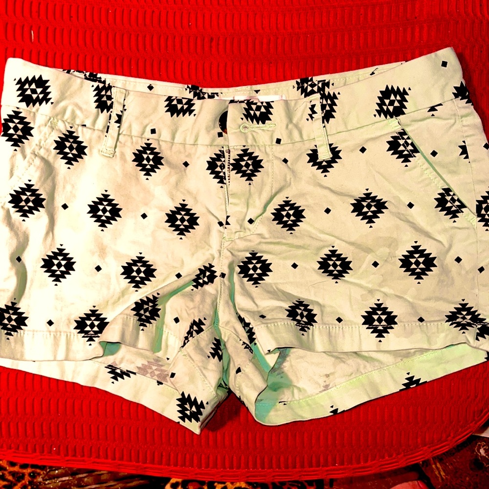Teal aztec shorts size 3